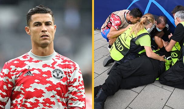 Cristiano Ronaldo shot injures security guard during warm up Cristiano Ronaldo shot injures security guard during warm up