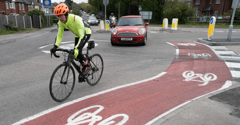 Council mocked after creating 10ft long cycle lane that takes two seconds to ride Council mocked after creating 10ft long cycle lane that takes two seconds to ride