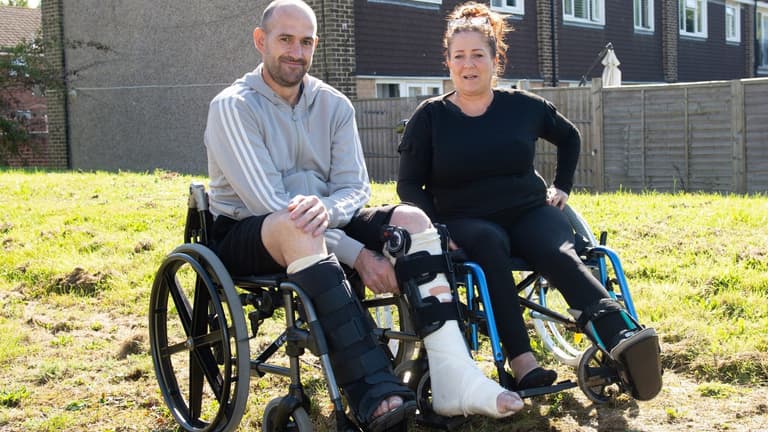 Gran and friend break legs on flume after sneaking into pool at 2am on drunken night out Gran and friend break legs on flume after sneaking into pool at 2am on drunken night out
