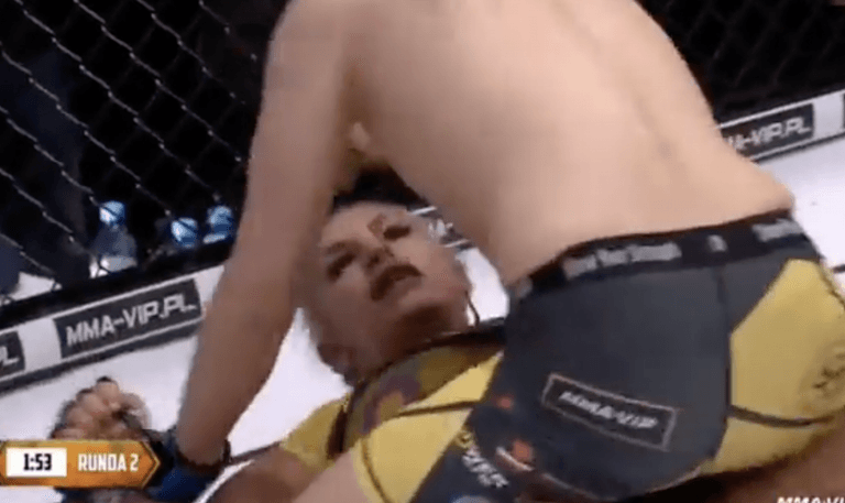 Female MMA fighter badly beaten by man in inter-gender fight which left fans horrified