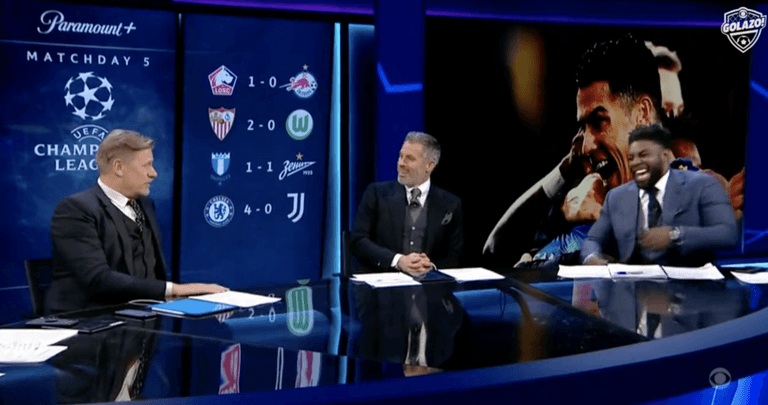 Jamie Carragher masterfully takes down Peter Schmeichel with one question Jamie Carragher masterfully takes down Peter Schmeichel with one question