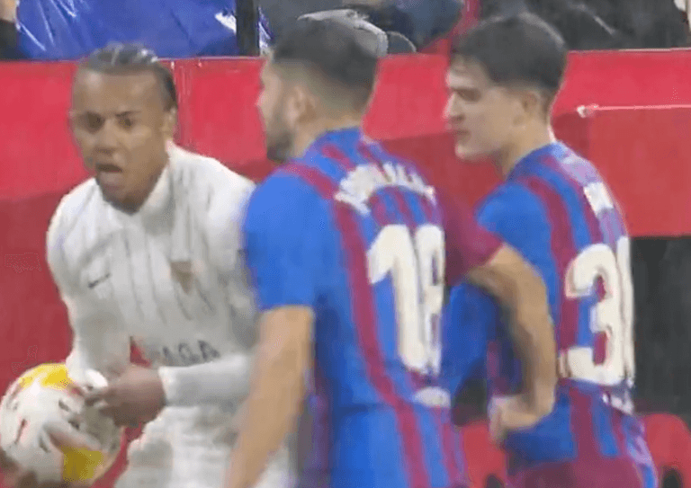 Jordi Alba goes full Rivaldo as Koundé sees red vs Barcelona Jordi Alba goes full Rivaldo as Koundé sees red vs Barcelona
