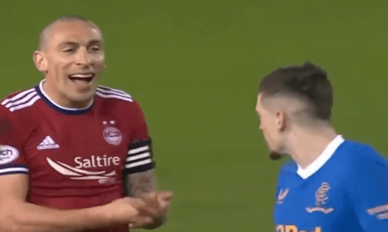 Ex-Celtic captain Scott Brown waves off Rangers’ Ryan Kent after red card Ex-Celtic captain Scott Brown waves off Rangers’ Ryan Kent after red card