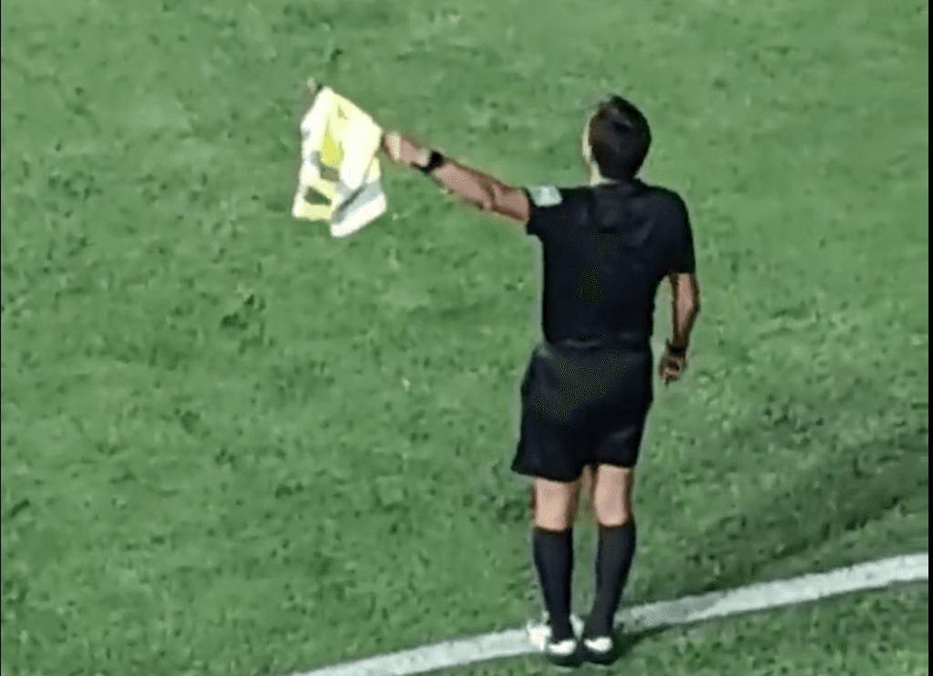 Linesmen forced to use hi-vis jackets as flags during World Cup qualifier