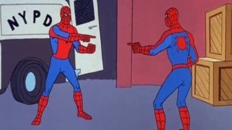 Tom Holland, Andrew Garfield and Tobey Maguire recreate iconic Spider-Man meme Tom Holland, Andrew Garfield and Tobey Maguire recreate iconic Spider-Man meme