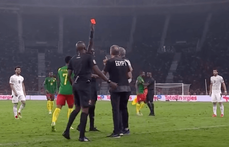 Egypt manager Carlos Queiroz sent off during AFCON semi-final Egypt manager Carlos Queiroz sent off during AFCON semi-final