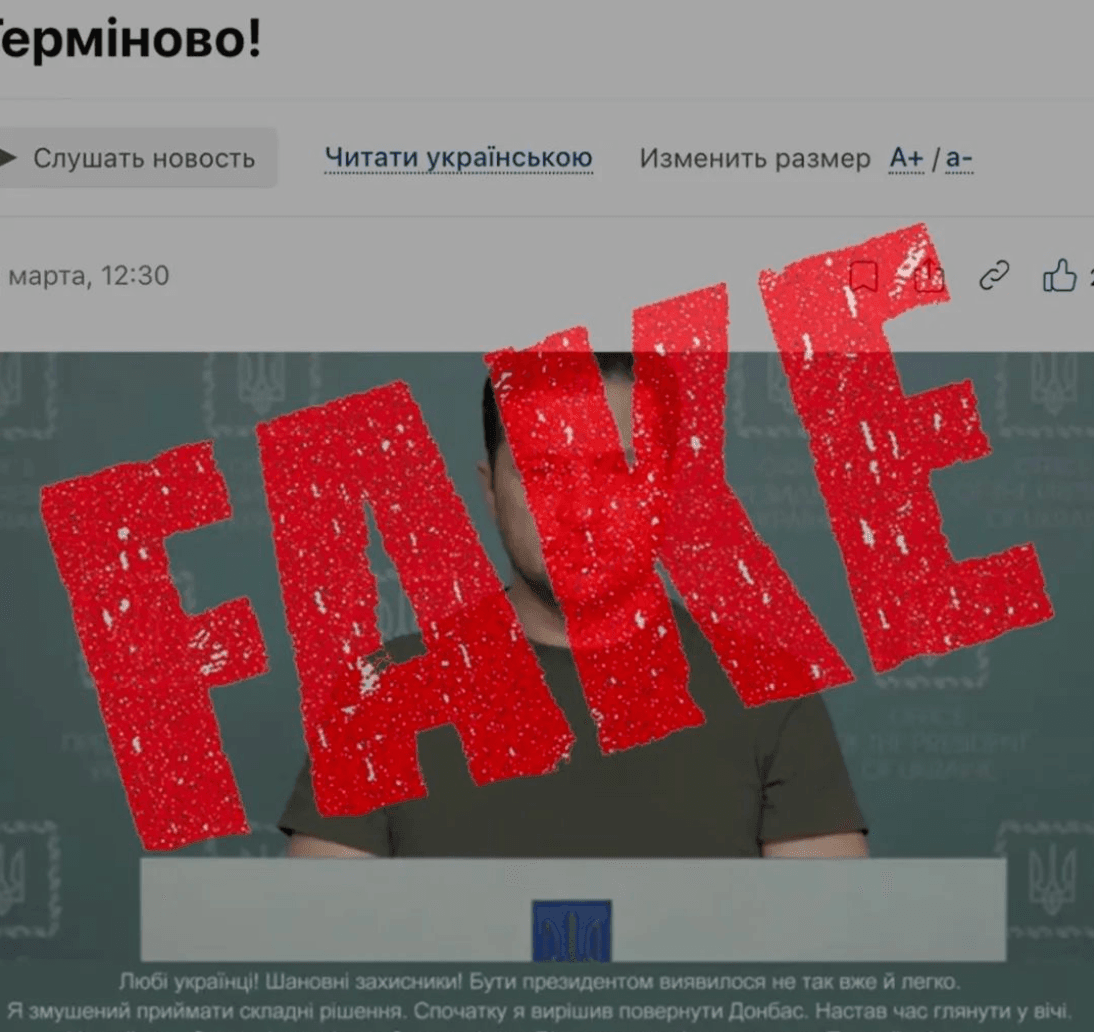 Video of Zelenskyy surrendering that aired on news channel revealed as deepfake