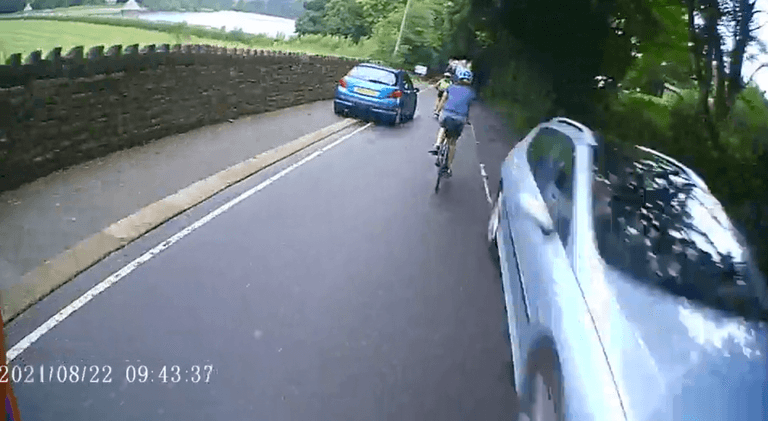 Driver is handed five points and fined over £400 for driving too close to cyclists Driver is handed five points and fined over £400 for driving too close to cyclists