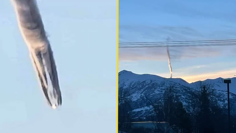 Locals suspect UFO after strange cloud appears above Alaska mountains Locals suspect UFO after strange cloud appears above Alaska mountains