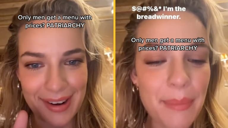 Woman outraged after boyfriend receives menu with prices on it while hers didn’t