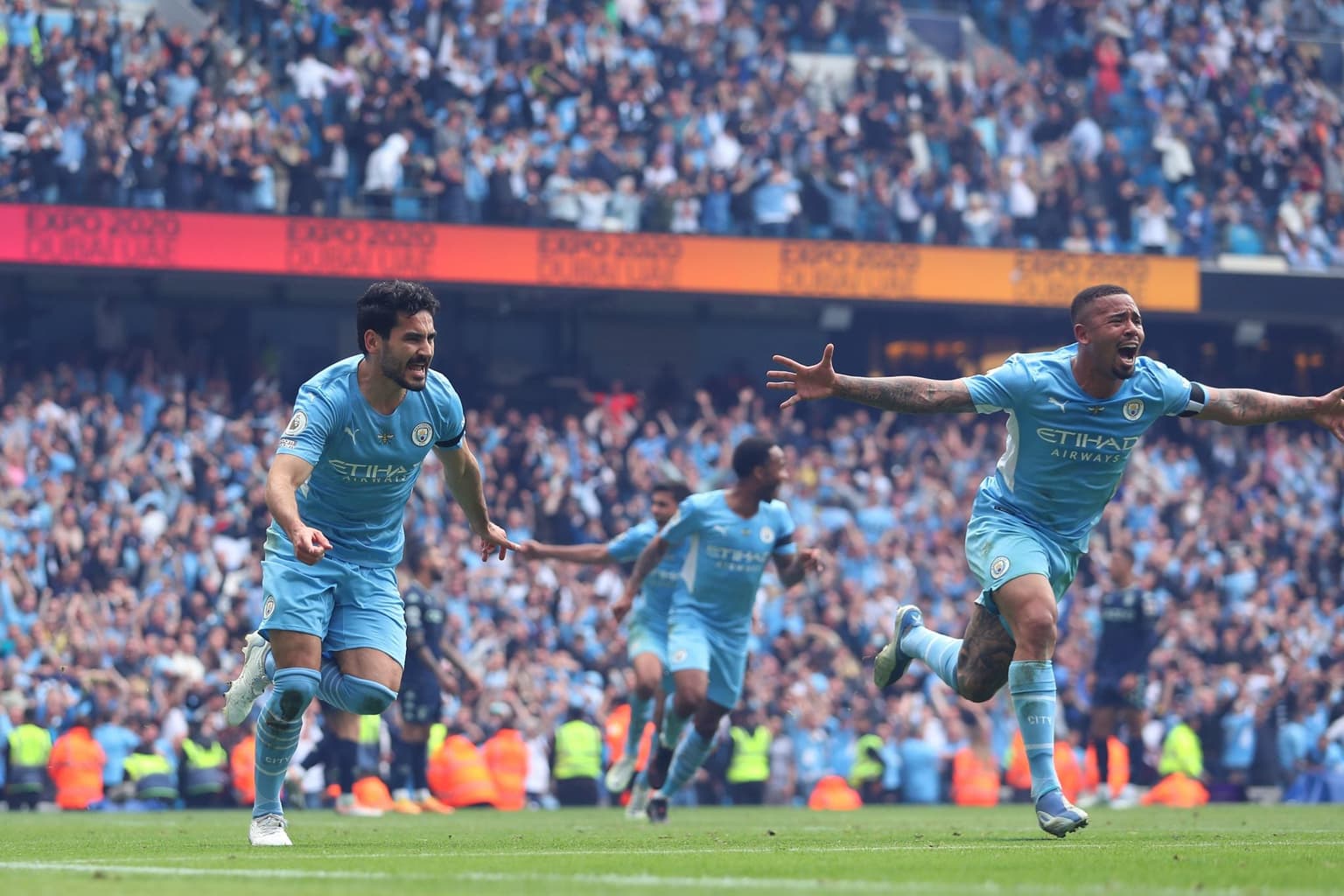 Gary Neville aims dig at Jamie Carragher in commentary for title-winning Man City goal