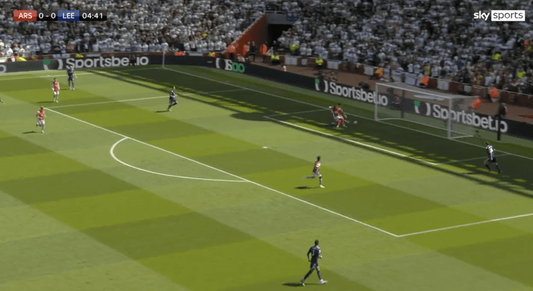 Illan Meslier makes shocking mistake to gift Arsenal the lead against Leeds Illan Meslier makes shocking mistake to gift Arsenal the lead against Leeds