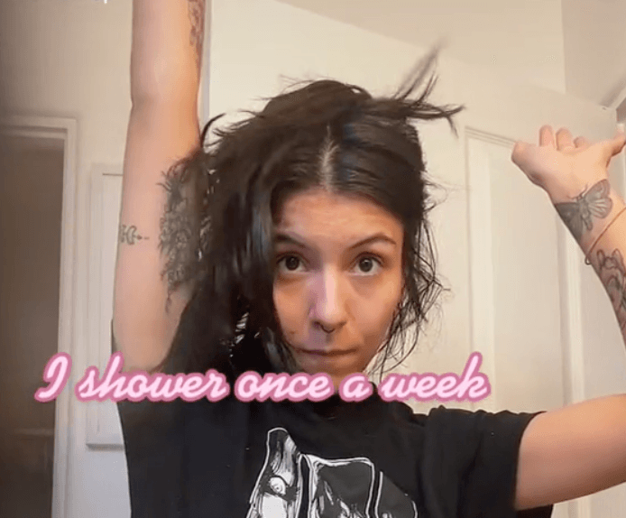 Women only showers once a week but says husband doesn’t care