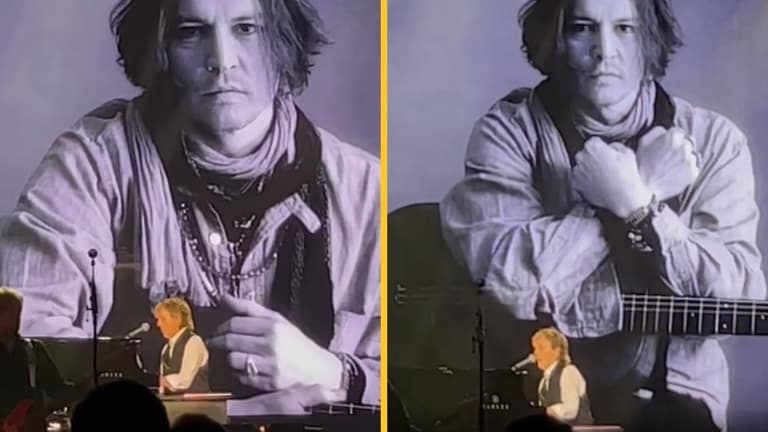 Paul McCartney plays video of friend Johnny Depp at Seattle concert Paul McCartney plays video of friend Johnny Depp at Seattle concert