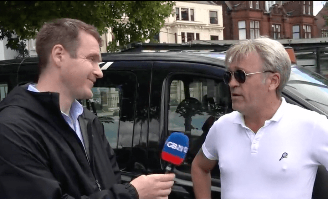 Awkward scenes as GB News cut interview short after taxi driver says he supports rail strike