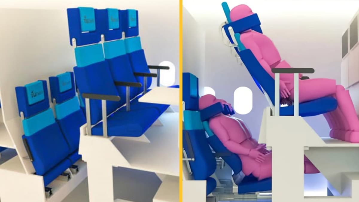 Double-decker aeroplane seats could make flying economy a whole new level of hell