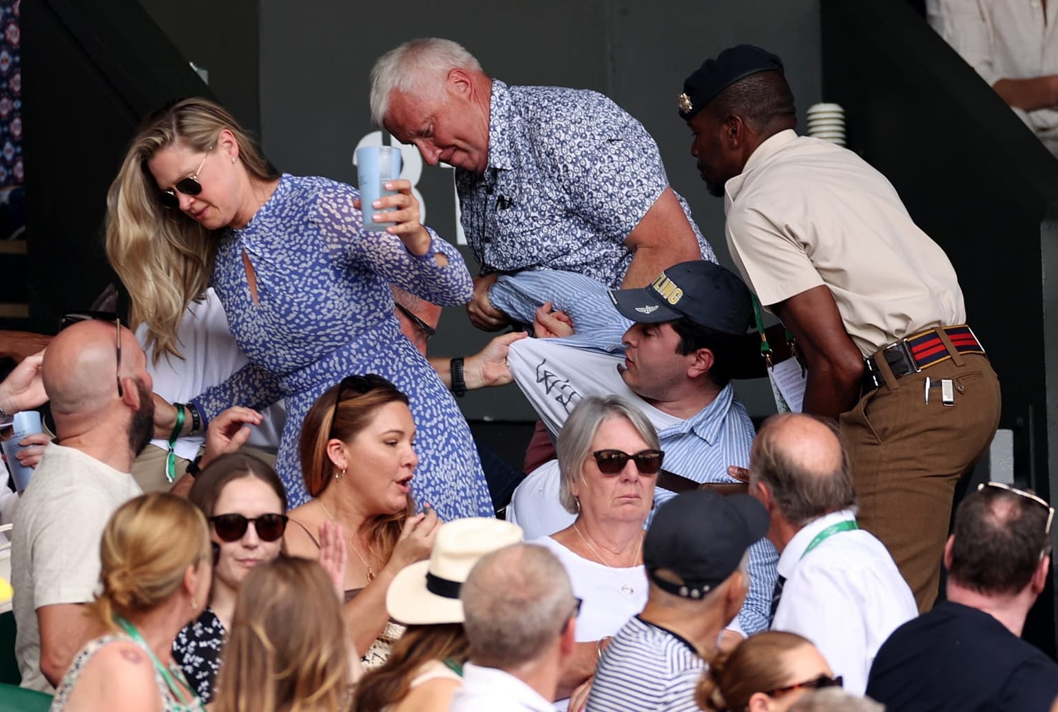 Wimbeldon protestor claims he was ‘attacked’ by security and ‘smashed into a wall’