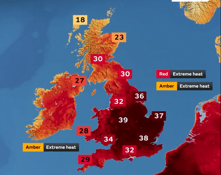 UK may hit ‘ferocious’ 41C as hottest day on record expected to be smashed UK may hit ‘ferocious’ 41C as hottest day on record expected to be smashed