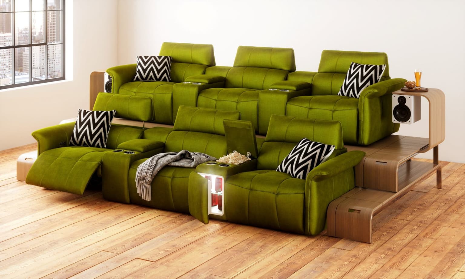 UK’s most extravagant sofa has ‘double-decker functionality’ and can even change colour