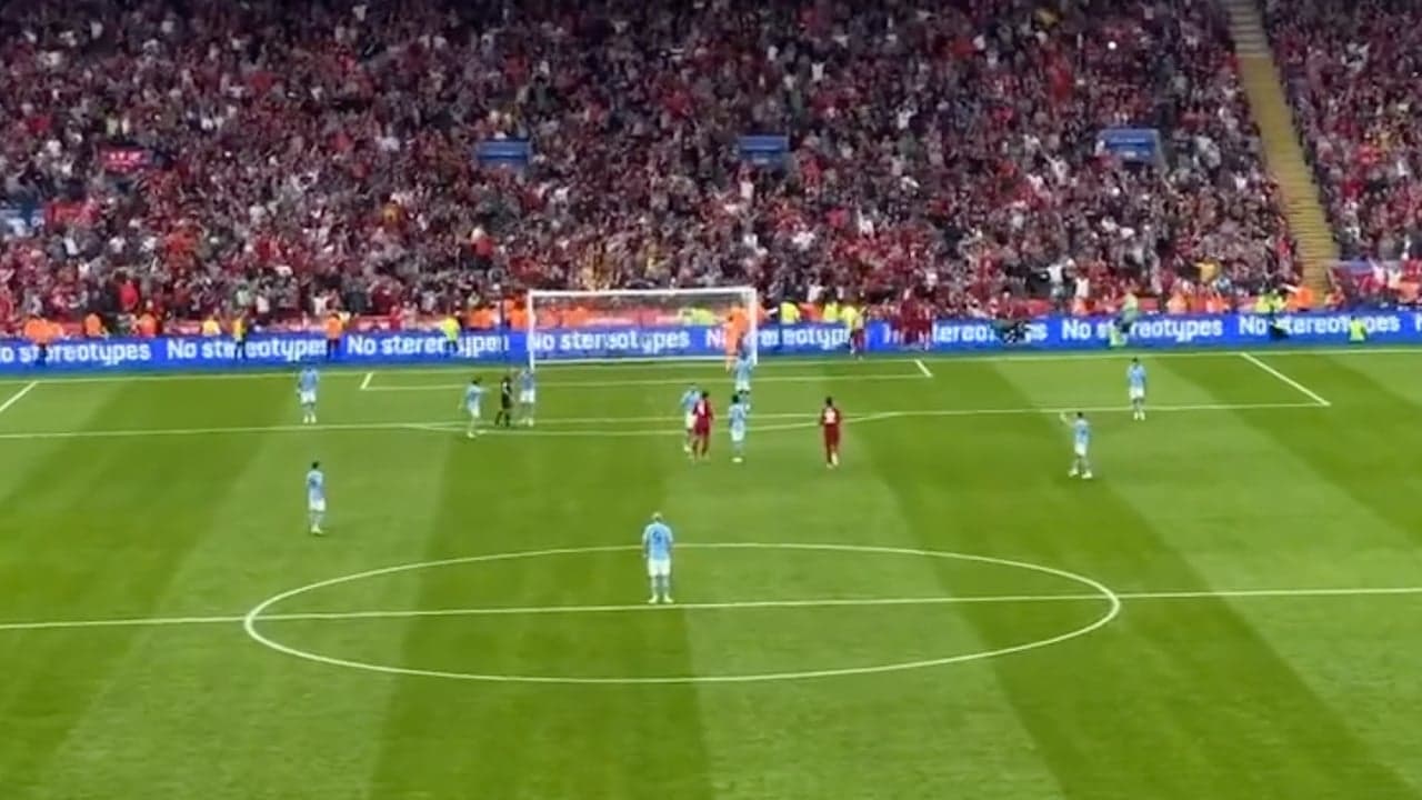 Footage emerges of Virgil van Dijk annoying Manchester City players after Mohamed Salah penalty
