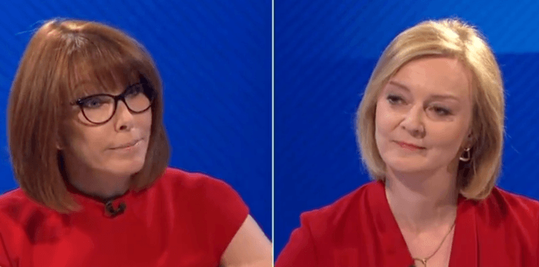 Moment Kay Burley completely burns Liz Truss with Eminem takedown Moment Kay Burley completely burns Liz Truss with Eminem takedown