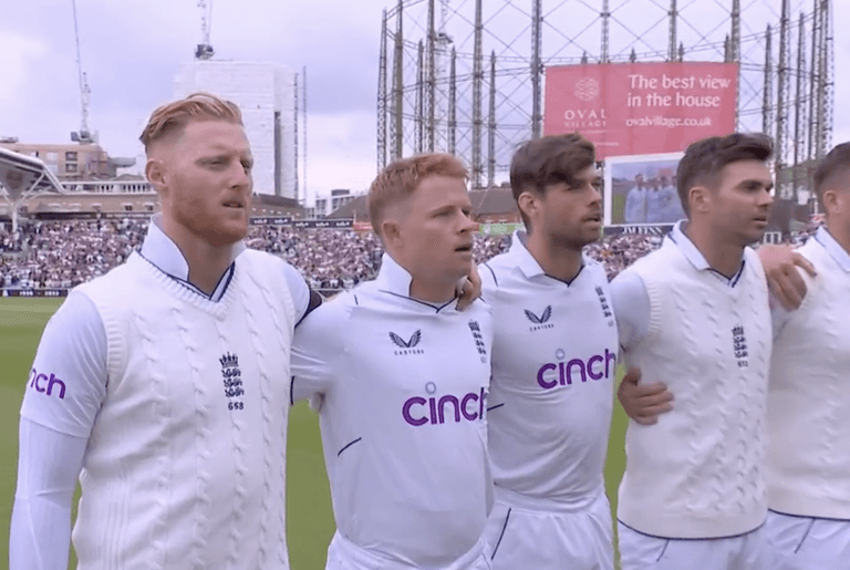 England cricketers sing ‘God Save The King’ as they pay respects to Queen Elizabeth II England cricketers sing ‘God Save The King’ as they pay respects to Queen Elizabeth II