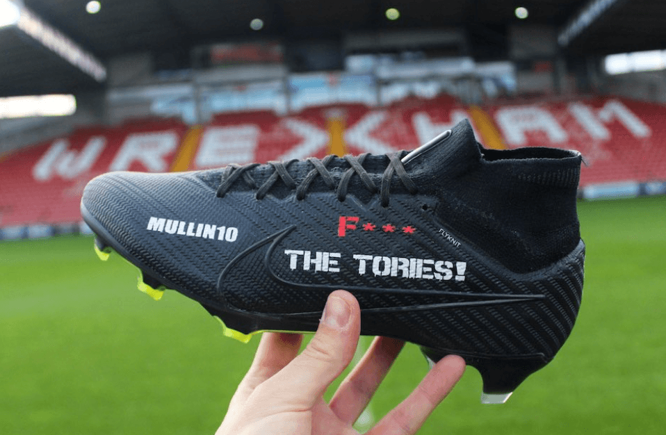 Wrexham condemn star player for unveiling ‘f*** the Tories’ boots without their approval