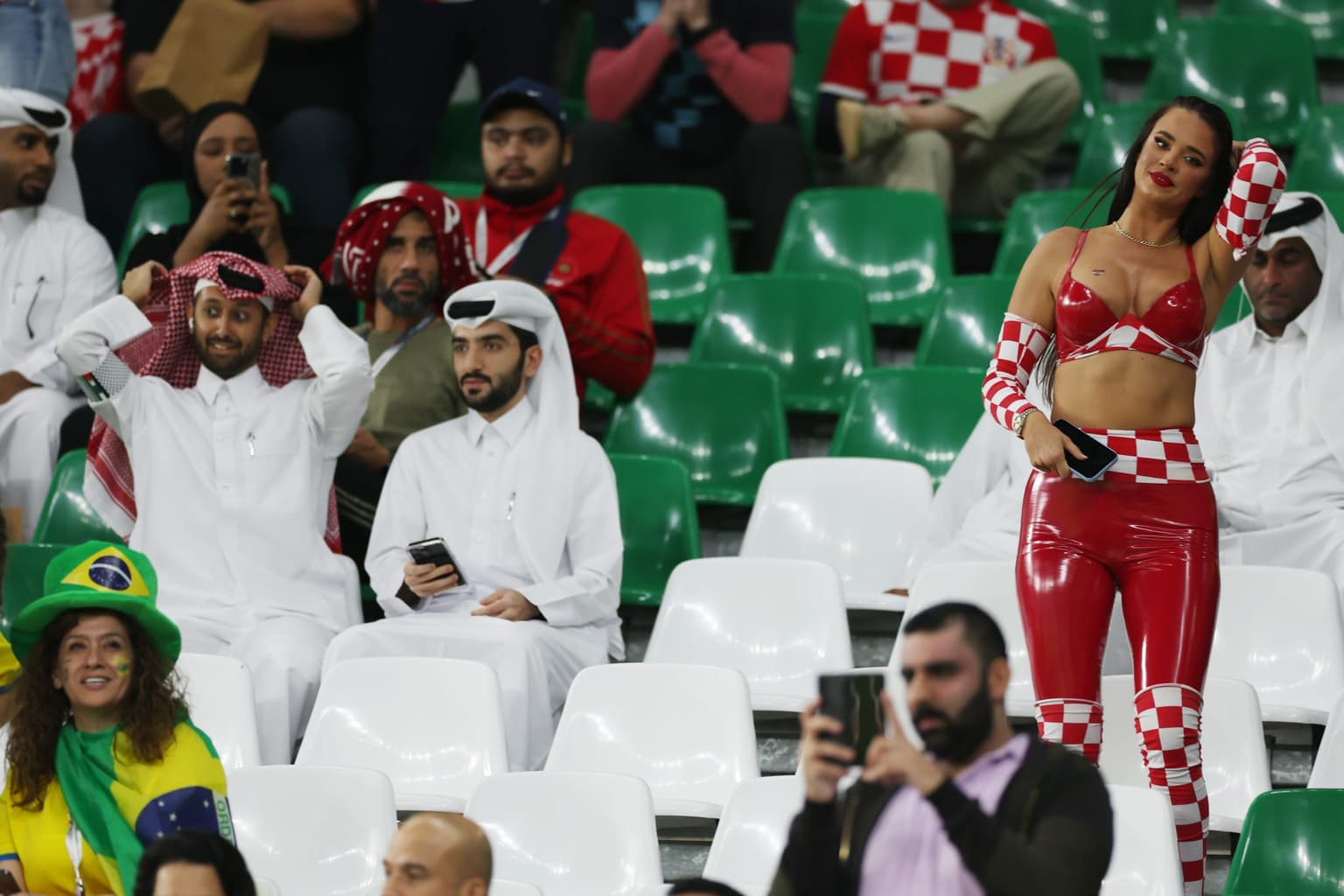 Miss Croatia stopped by security at World Cup quarter final