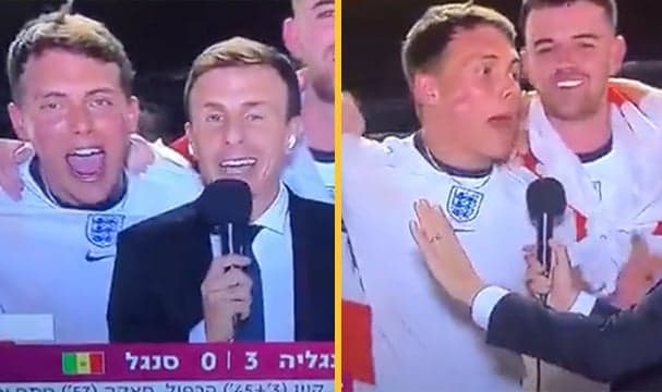 England fan shouts ‘Free Palestine’ while live on Israeli TV