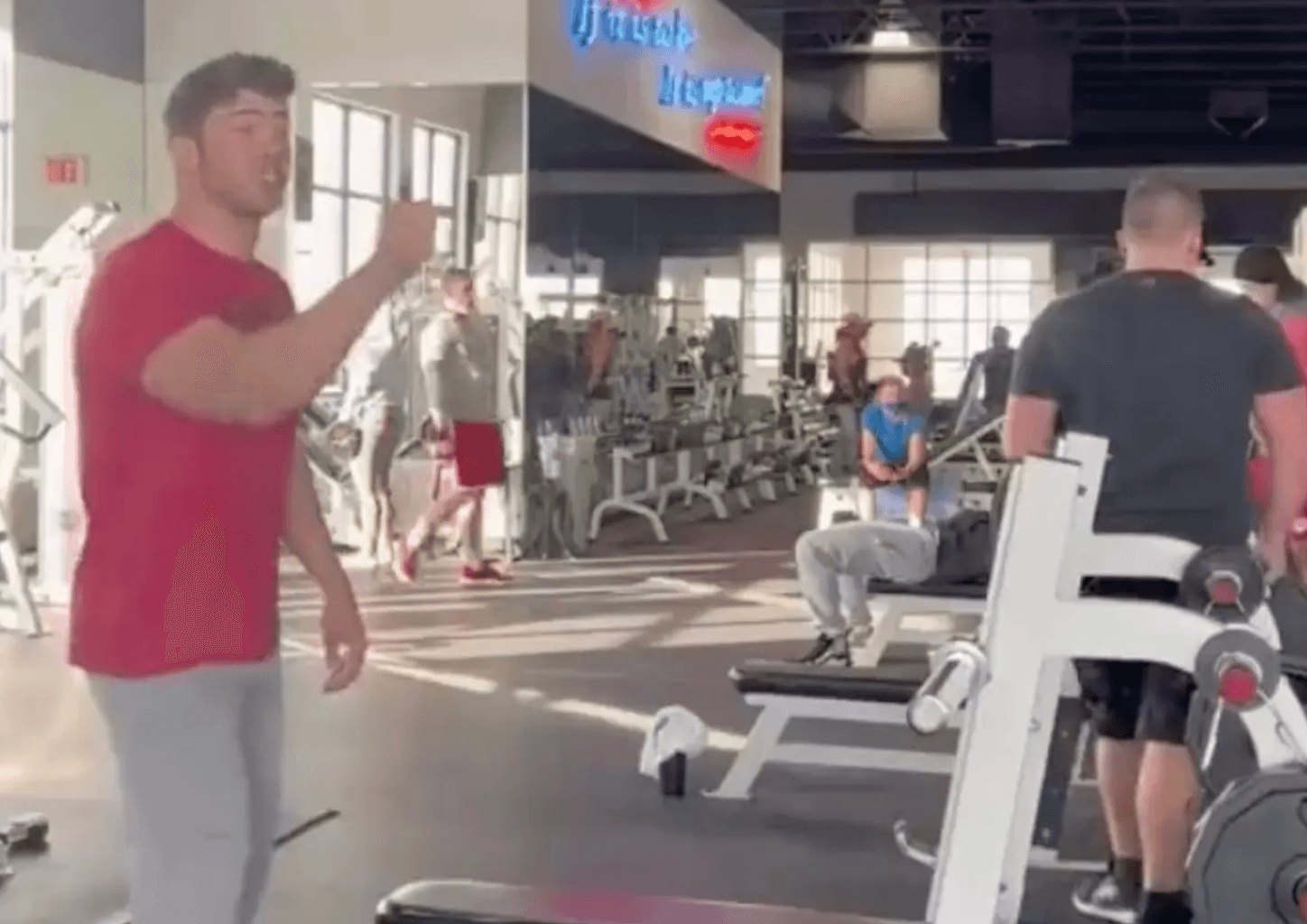 Christian influencer causes massive scene at gym trying to preach his religion