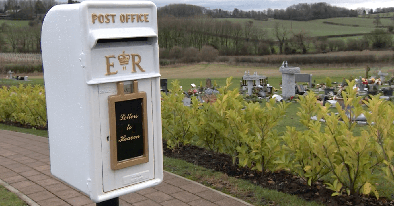 Nine-year-old girl’s ‘postbox to heaven’ installed at local crematorium