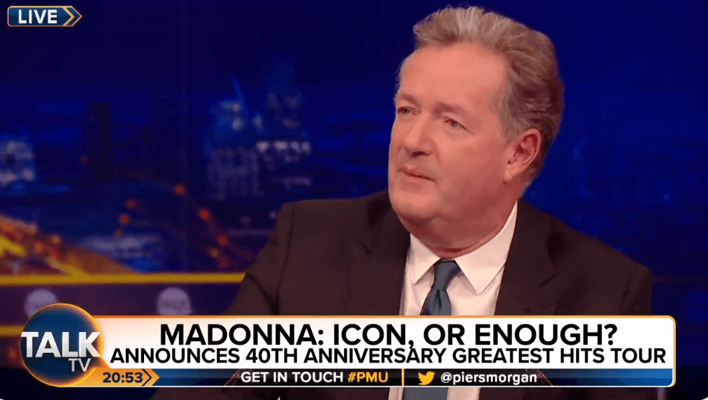 Piers Morgan slammed for ‘misogynistic’ Madonna remarks