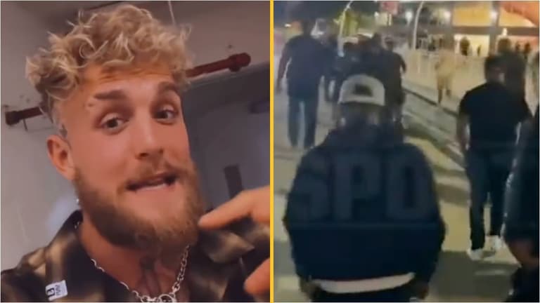 Floyd Mayweather ‘tried to jump’ Jake Paul Floyd Mayweather ‘tried to jump’ Jake Paul
