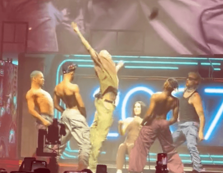 Chris Brown angrily throws fan’s phone as she wouldn’t get off it after being invited on stage Chris Brown angrily throws fan’s phone as she wouldn’t get off it after being invited on stage