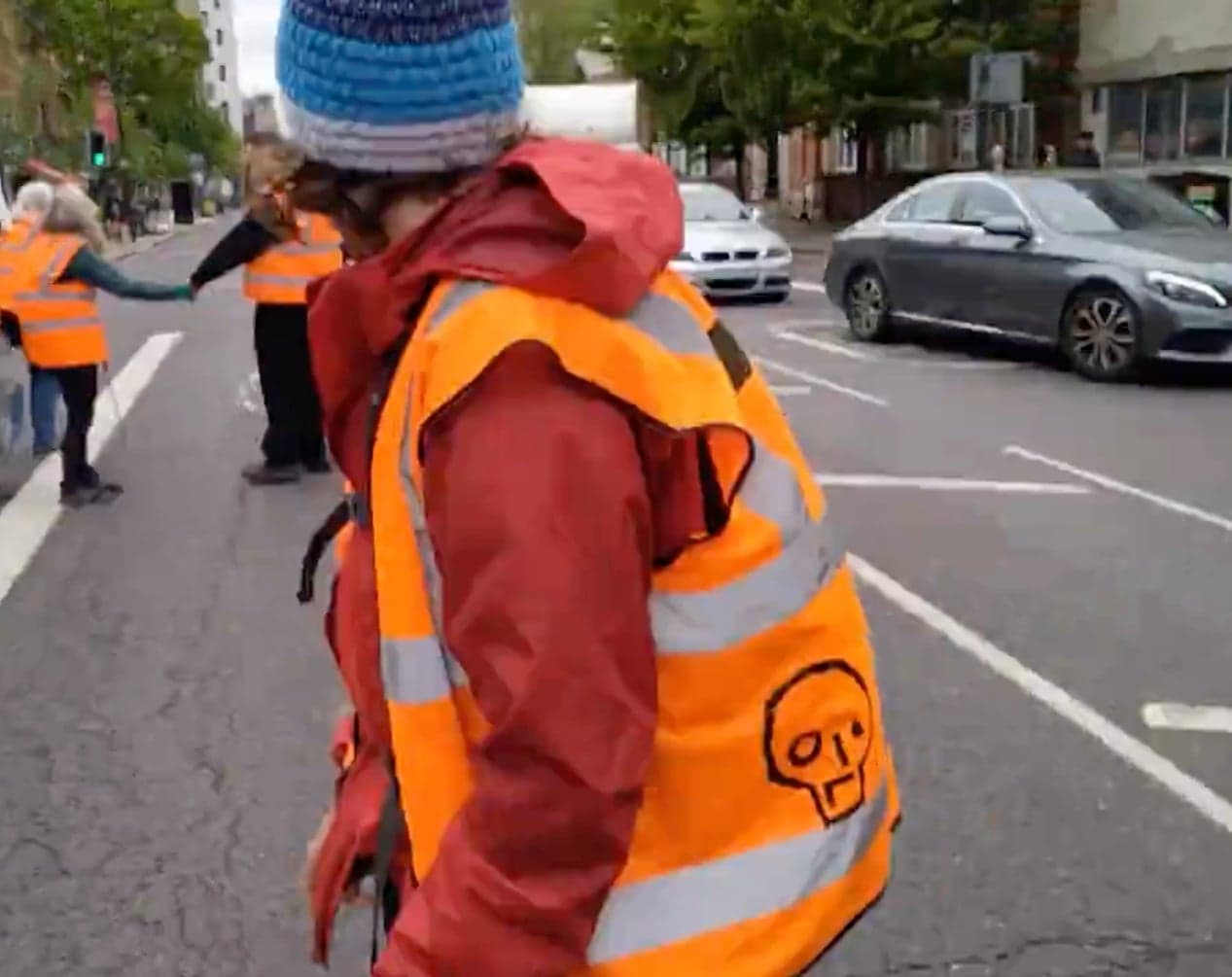 Driver furiously rams through Just Stop Oil protesters