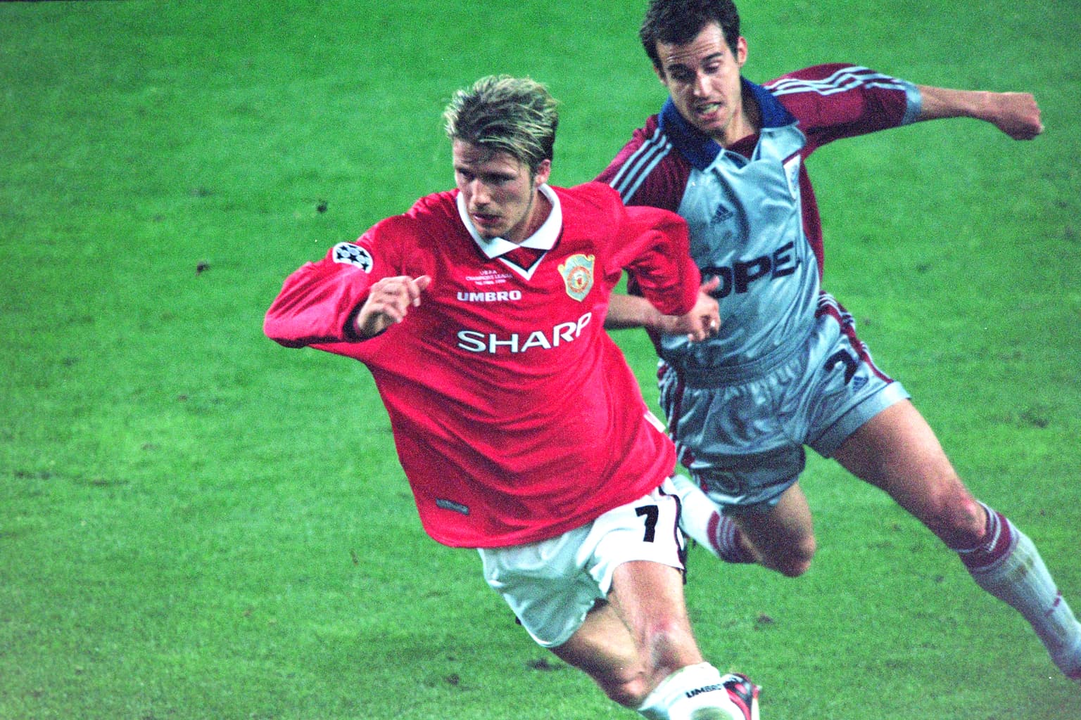 David Beckham takes cheeky swipe at Man City when asked about the treble