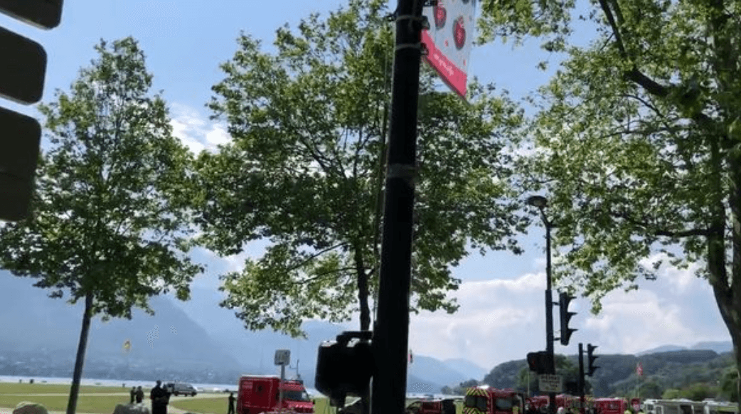 Children among several stabbed at park in France