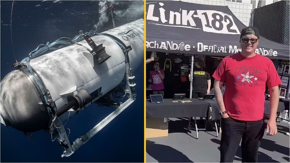 Stepson of billionaire missing on Titanic tourist sub goes to Blink-182 gig as search continues