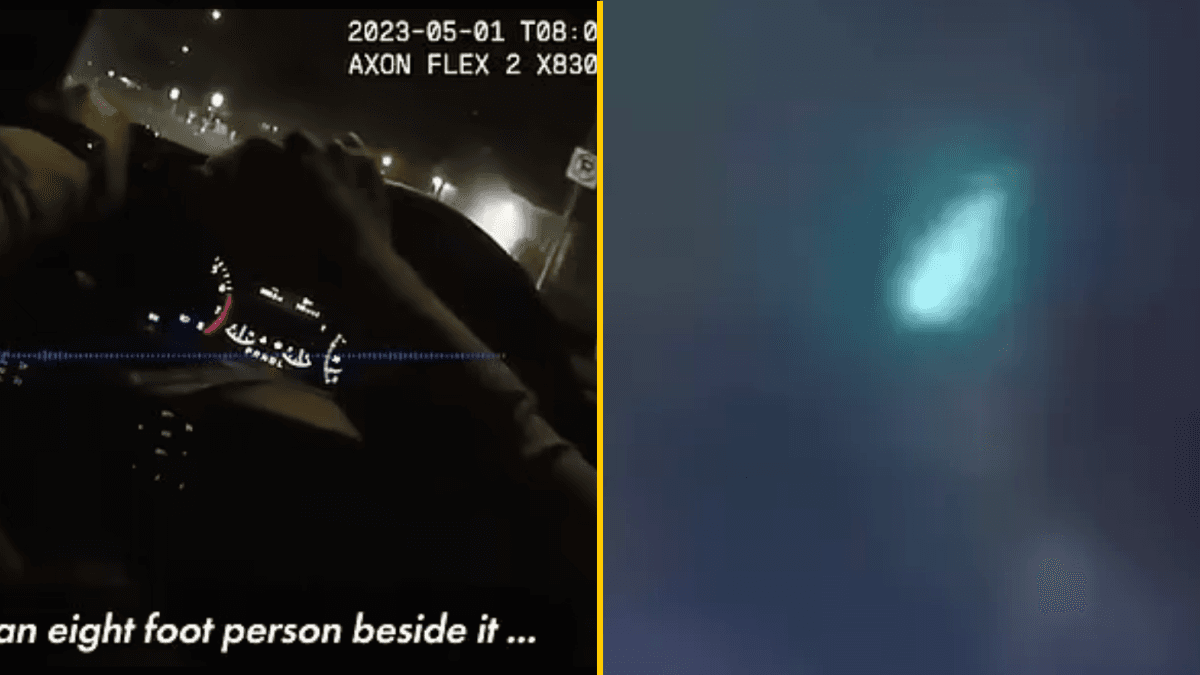Police bodycam records UFO crash landing in a Las Vegas backyard