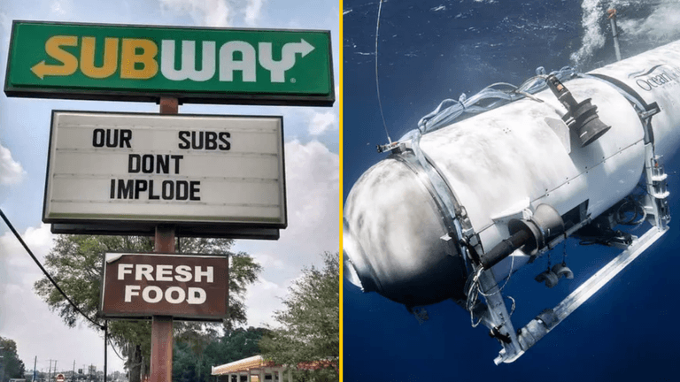 Subway restaurant criticised for ‘poor taste’ over Titanic sub joke on sign Subway restaurant criticised for ‘poor taste’ over Titanic sub joke on sign