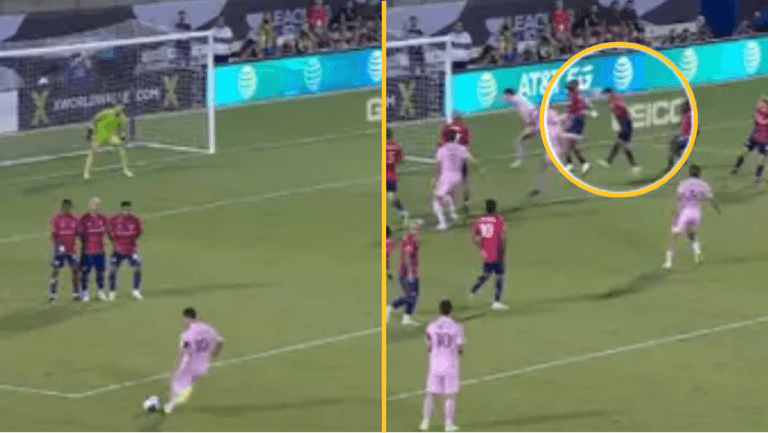 Fans think Lionel Messi’s free-kick was ‘rigged’ after FC Dallas own goal Fans think Lionel Messi’s free-kick was ‘rigged’ after FC Dallas own goal