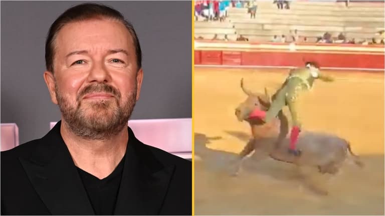 Ricky Gervais calls bullfighter gored in the rectum a c**t