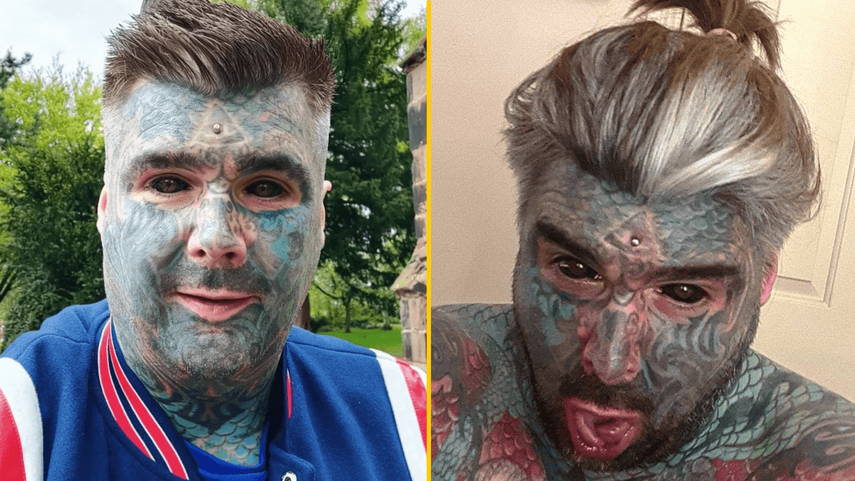 Man whose body is ‘90% covered in ink’ claims he was hidden by boss because of tattoos