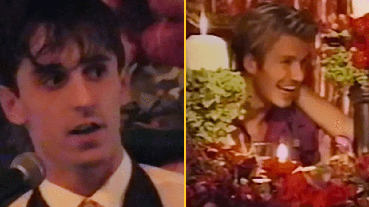 Gary Neville’s x-rated speech at David Beckham’s wedding goes viral