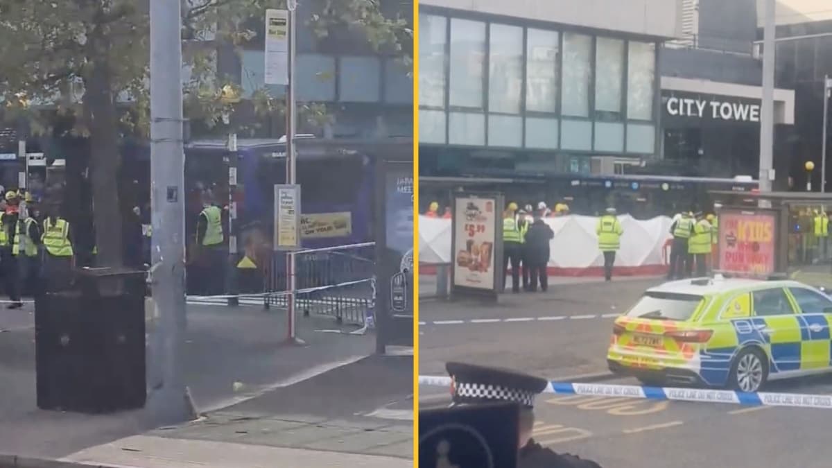 Casualties taken to hospital after bus crashes into Manchester shop