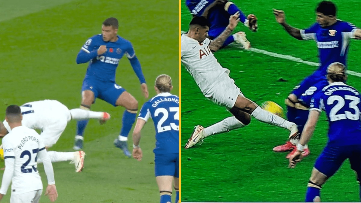 Cristian Romero sent off after two horror challenges in Spurs vs Chelsea