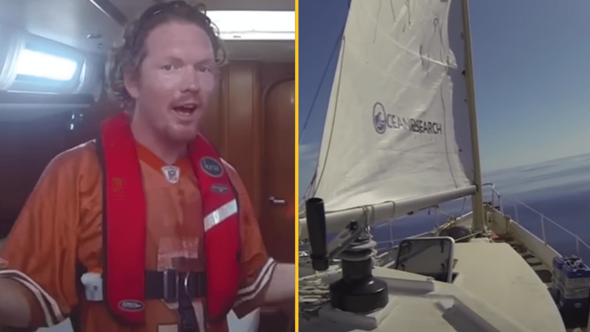 Sailors film eerie moment they find ‘ghost ship’ in the middle of the ocean with nobody on board