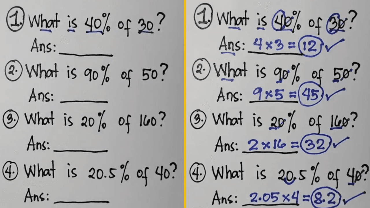 ‘Perfect’ method to solve percentages is blowing people’s minds