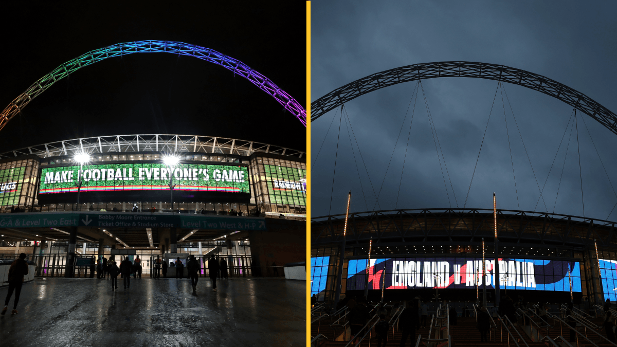 Wembley arch will no longer be lit for political causes
