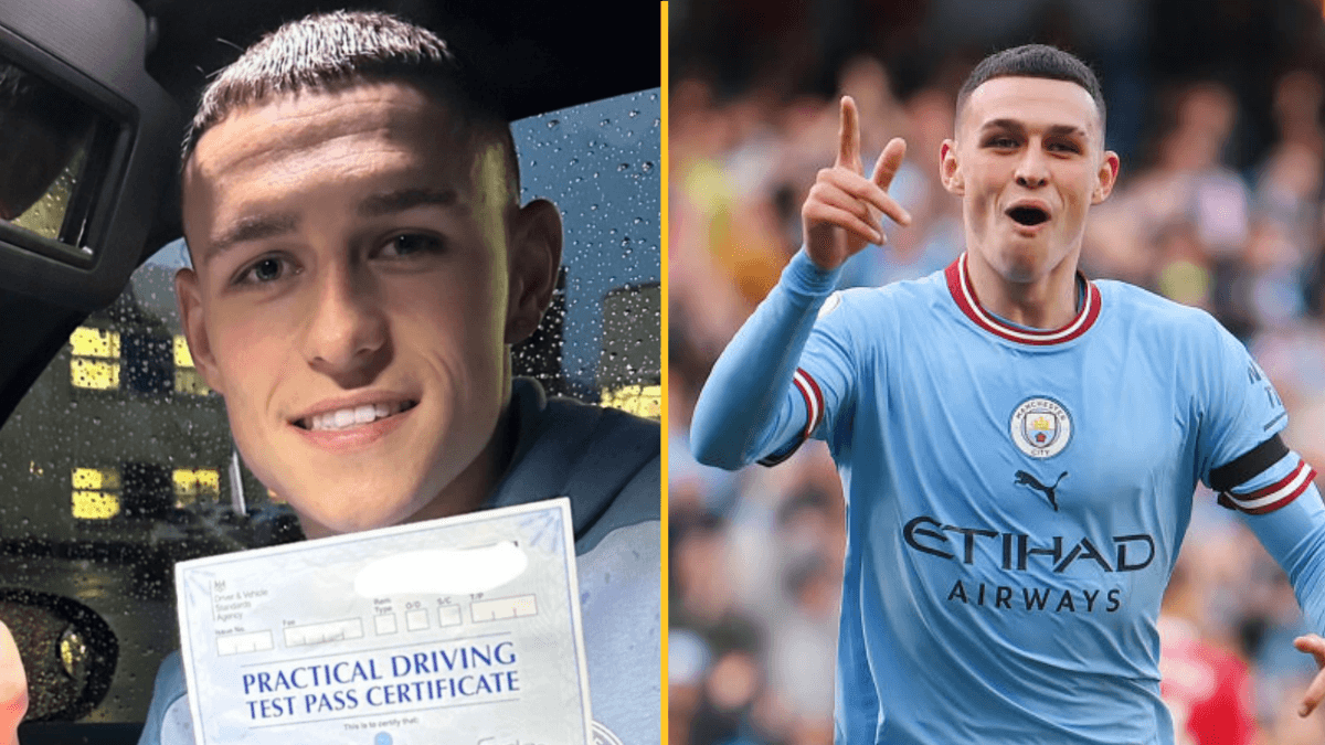 Fans stunned by Phil Foden’s unusual middle name as he passes driving test